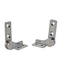 Two Amazon stainless steel L-shaped damping torque hinges with mounting plates, 0.7 N·m