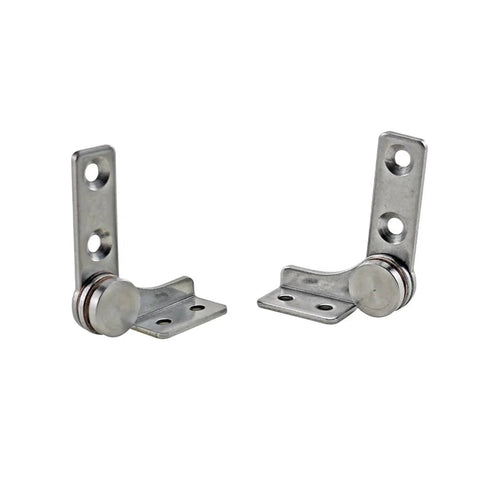 Two Amazon stainless steel L-shaped damping torque hinges with mounting plates, 0.7 N·m