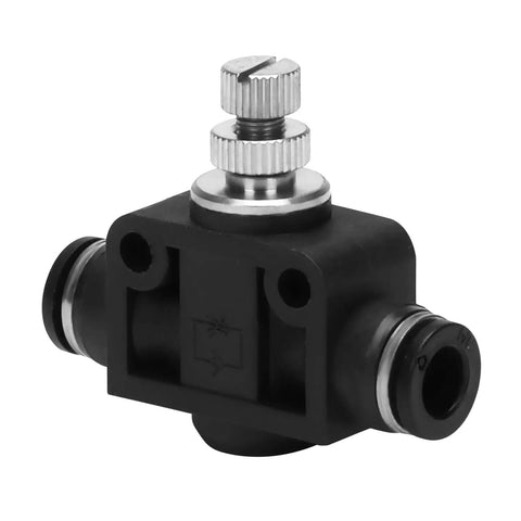 1/4 Inch Straight Plug Quick Connect Air Flow Control Valve For Rock Solid Pneumatic Speed Regulation And No Sweat Diy Shop Builds Or Machine Upgrades