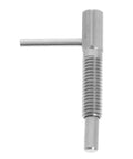 Rock Solid Spring Loaded Indexing Plunger With Knurled Grip Metal Locking Pin Dead Nuts Precise Retract Bolt angled view showing steel construction.