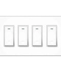 4 Gang WiFi Smart Light Switch No Screw Panel Single Pole 2.4GHz No Hub Needed Works With Alexa Google Home