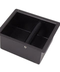 Legit Premium Walnut Wood Coffee Tamping Station With Stainless Steel Knock Box And Adjustable Height Tamper Base - black knock box