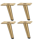 Brushed Gold Furniture Legs Set 4 Pcs 10cm Gamechanger Replacement For Mid Century Modern Coffee Table Sofa TV Cabinet Chair And Ottoman Upgrade Kit