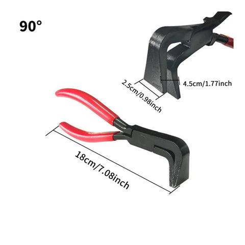 Folding Edge Pliers For Sheet Metal Bending, Heavy Duty High Carbon Steel, Wide Jaw, Ergonomic Handle, 90-degree Angled Design