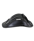 Side view of Universal Replacement Seat For Hoverboards Go Karts Drift Trikes And HoverKart Kits Built Tough No Fuss with durable ABS black
