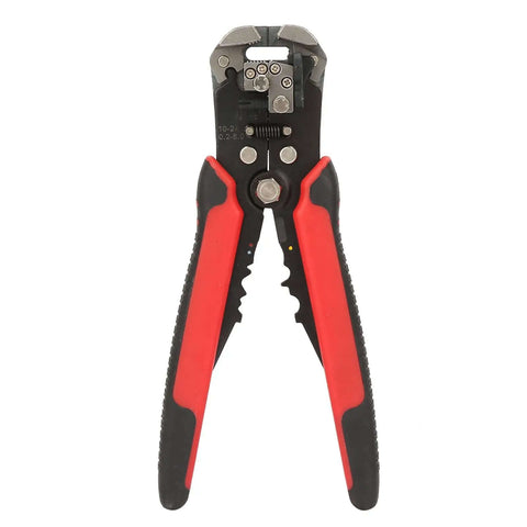 Premium Carbon Steel Wire Crimping And Stripping Pliers Set With Five Interchangeable Heads For Electricians And DIY Projects front view