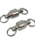 7LB Ball Bearing Swivel Fishing Gear With Stainless Steel Split Ring Connectors For Saltwater 50 Pack Corrosion Resistant Copper Body Easy Clip And Spin Action Heavy Duty Tackle For Smooth Casts And Tangle Free Lines, two swivels