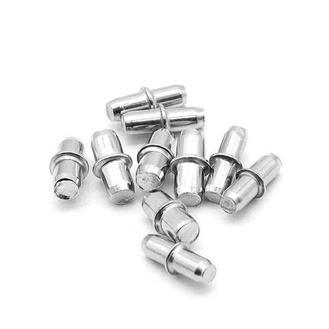 50 Pcs I Shape Shelf Pegs Pins Set For Cabinets Bookshelves And Furniture Brackets Durable Nickel Plated Metal Shelf Support Pins