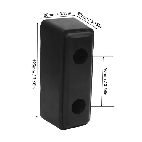 Badass Heavy Hitter Rectangle Dock Bumpers Reinforced Rubber Pad For Truck Trailer Ramp Marine Boat Stopper Weather Resistant Impact Shock Absorber Guard