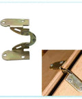 2 Pcs Heavy Duty Flip Top Hinges For Dining Tables And Butler Trays, 180 Degree Rotating Corner Hardware shown from two angles.