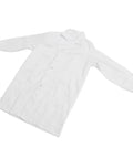 Long Sleeve Lab Coat For Doctors, Nurses And Students, White Polyester Cotton Workwear With Breathable Comfort on display