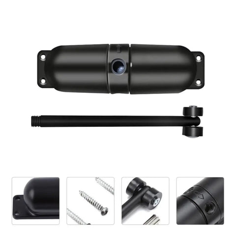 Self Closing Screen Door Closer With Adjustable Closing Force Easy Install No Fuss Heavy Duty Stainless Steel Nylon Gate Closer
