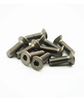 20 Pieces Titanium Bolts Set M2 M2.5 M3 M4 M5 M6 Countersunk Allen Drive Titanium Screws Not Polished Finish For Furniture DIY Projects