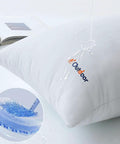 Outdoor Pillow Inserts Set Of 4 18x18 Waterproof Throw Cushions showing water resistance on fabric