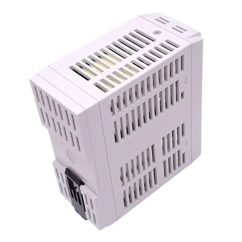 DIN Rail Switching Power Supply 100W 24V DC Output With 100 to 240 VAC Input LED Indicator Sealed in Box Industrial Grade for Automation Panels Reliable Efficient Plug and Play Power for Control Systems, white vented housing