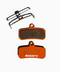 Ceramic Disc Brake Pads For Mountain Bikes, Copper-Free Ceramicized Polymer Pads With Steel Back, 1 Pair on white background