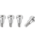 Pro Grade 304 Stainless Steel Shoulder Bolts 4 Pack Featuring M8x1.25 Threads, hex socket and smooth round heads.
