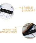 6 Pack Top Notch L Shaped Keyboard Slide Rail Brackets with Adjustable Drawer Connector showing stable support design.