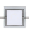 Contemporary Alex Wall Sconce With Handcrafted Opal And Clear Glass In A Sleek Satin Nickel Finish For Bi Pin G9 Lamps, showcasing three square shades.
