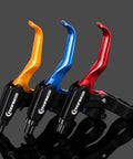 Lightweight Aluminum Alloy Mountain Bike Brake Lever Set For V Shaped Handlebars Ride Ready High Performance Gold Finish
