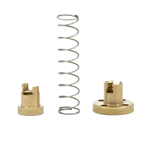 Two Pack Anti Backlash Brass Nut With Spring Loaded Design For T8x2 Acme Lead Screws Eliminates Play Gap 2mm Pitch 1 Start