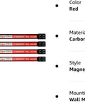 4 Pack Magnetic Tool Holder Bars 12 Inch Heavy Duty Wall Rack With Mounting Brackets And Screws, shown stacked vertically.