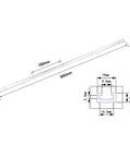 Premium Aluminum T Slot Miter Track Jig For Router Table And Band Saw With Durable Anodized Finish and dimensions of 800mm x 180mm.