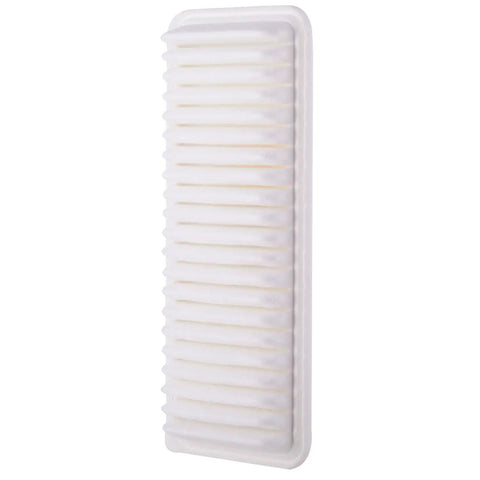 Premium Engine Air Filter Fits Toyota Highlander Hybrid 2006-2010 And Lexus RX400h 2006-2008, ribbed white filter, side view