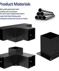 Heavy Duty Pergola Kit With 3 Way Corner Brackets For DIY Gazebo Hardware Kit For Patio Backyard Outdoor Use Weather Resistant Sturdy Construction Easy To Install Weatherproof Design For Quick Assembly And Long Lasting Durability featuring galvanized steel materials and brackets close-up