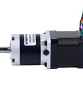 Side view of Nema 17 Stepper Motor With Planetary Gearbox Fifty To One Gear Ratio MG Series With Built In Shaft Coupling for CNC