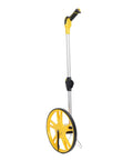Marhynchus Distance Measuring Wheel, Portable Design 9999.9m Accuracy with yellow wheel and durable handle.