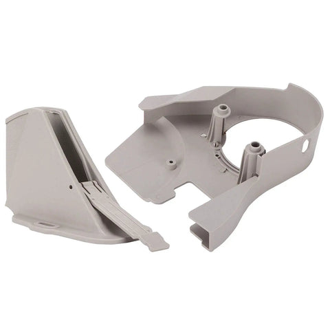 Industrial Sewing Machine Cover With Durable Plastic Shield And Protective Shell Guard shown disassembled