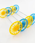 DIY Wheel And Shaft Kit For Models 60 Plastic Wheels And 30 Round Shafts 2mm Shaft Diameter 100mm Shaft Length 37mm Wheel Diameter