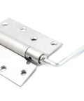 Two Pack Stainless Steel Folding Door Hinge With Ball Bearing Hidden Cabinet Hinge Spring Loaded 4 Inch Single Size A close-up