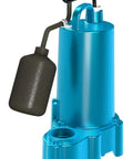 Heavy Duty Submersible Sump Pump To Kick Basement Flooding To The Curb features a blue design with mechanical float switch.