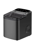 Premium Compact Countertop Electric Ice Maker With Effortless Manual And Automatic Settings For Quick Household Ice Production Rv Camper Ready in sleek black design.