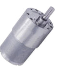 High Output DC Gear Motor 12V Or 24V Dual Voltage JGB37 Speed Reduction Box with metal casing and 6mm D shaft view