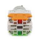 Compact 22mm Rotary Selector Switch Knob With 4 Screw Terminals 2 Way Small Size 2 Position ON OFF Push Button Switch No NC Contacts Durable 10A 66V Build That Is Great For DIY Electronics Projects. Front view of 22mm rotary selector switch with screw terminals