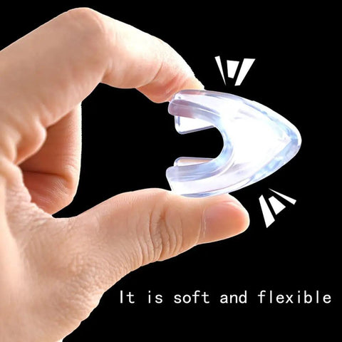Heavy Duty Crystal Clear Corner Guards For Furniture Bed And Desk 12 Pack L Shaped Adhesive Bumpers held in hand, demonstrating flexibility.