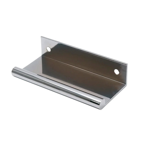 3.15 Inch Rounded Edge Finger Pulls For Cabinets And Drawers 4 Pack, Chrome Plated Aluminum Alloy Concealed Back Mount Cabinet Handle