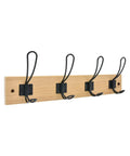 Super Sturdy Wall Mounted Coat Rack With Four Heavy Duty Hooks To Keep Clutter In Check Holds jackets and bags beautifully in natural wood look.