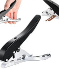 Beast Of A Heavy Duty Single Hole Punch Handheld Paper Punch for crafts, cards, scrapbooks; black with ergonomic handle, 10mm hole