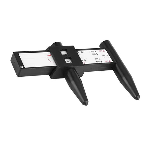 New Pro Gear Sliding Rim Bolt Pattern Measuring Tool With Hella Precise PCD Ruler showing black gauge measuring 4 5 6 8 lug sizes.