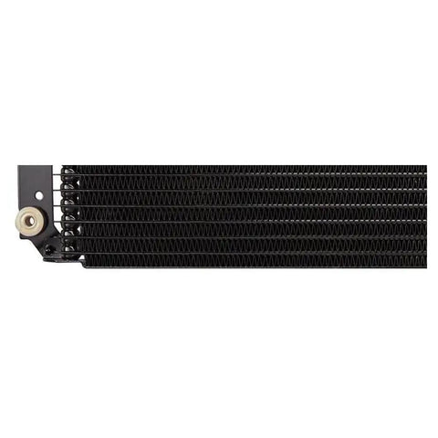 Super Cool Transmission Oil Cooler Kit For Cadillac Cts Xt5 And Chevy Camaro Corvette 2016-2020 With High Flow Design That Keeps Your Engine Running Smoothly Without Breaking The Bank Or Overheating On The Road Today! black finned transmission cooler close-up