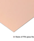 Close-up of Double Sided FR4 Copper Clad Prototype PCB Boards 5 Pack 100 X 70 X 0.8mm, showing copper and FR4 material