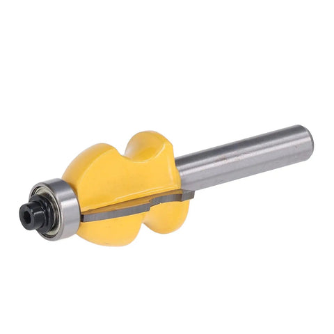 Versatile 2 Inch Shank Architectural Router Bit With Heat Resistant Coating For Cutting Hardwood Softwood Plywood On Woodworking Milling Projects, close-up view.