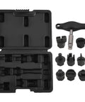 Grab This Epic 9-Piece Oil Drain Plug Wrench Kit To Tackle Any Car Truck Or Bike Job Fast With Vanadium Steel Sockets That Won't Rust Or Slip And Fit All Standard Sizes Perfect For Your Garage Setup. 9-piece oil drain plug wrench kit in case with vanadium steel sockets
