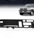 PIT66 black plastic dash bezel for Dodge Ram 1994–1997 radio trim panel with vent openings.