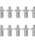 Pack of 10 Hammer Drive Expansion Rivets Aluminum Alloy Nail Head 5x9mm Durable Corrosion Resistant Fastening System.
