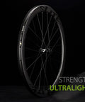 Edge 45mm Gravel Carbon Wheelset With Ceramic Bearings Ultralight 1439 Grams Road Disc Brake Ready displayed upright